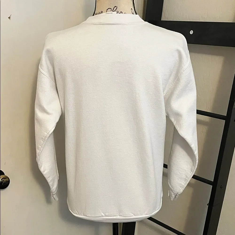 Ohio State Buckeyes Vintage Graphic White Pullover Sweatshirt